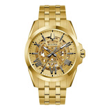 Reloj Bulova 97a162 Men's Sutton Cronograph Gold-tone 43m Color De La Correa Dorado Color Del Bisel Acero Inoxidable Color Del Fondo Esqueleto