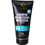 Shampoo Escurecedor De Cabelo Via Charm Cobre Fios Brancos 