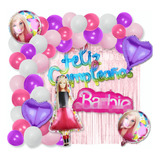Kit 78 Globos Para Barbie Decoración De Cumpleaños Fiesta
