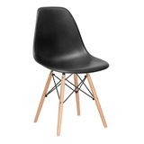 Cadeira  Eames Jantar Cozinha Wood  Dsw  Eiffel Preto