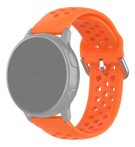 Pulseira Sport Moderna Para Samsung Galaxy Watch Active 2 Cor Laranja