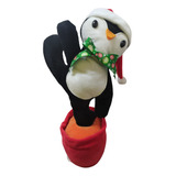 Pinguim De Natal Boneco Dancante Musical De 32cm