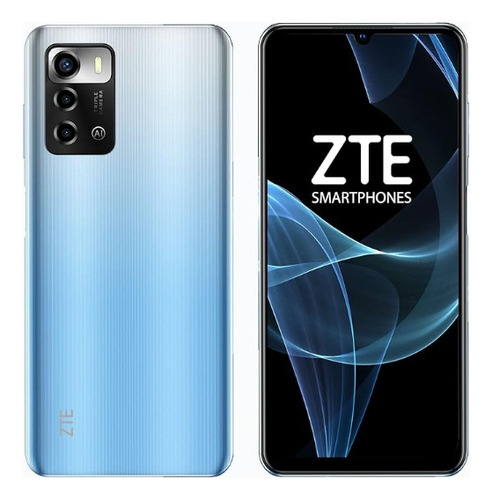 Celular Zte Blade V40 Smart 64gb 3gb Ram 90hz Liberado Color Cyan Usado, Detalles Estéticos