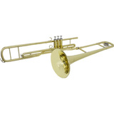 Trombone Pisto Tenor Tb 200pd Laqueado Dourado Case New York