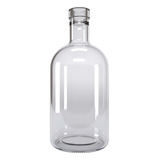 Botella De Vidrio Mezcalera 750 Ml Con Corcho, 12 Piezas