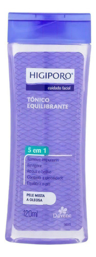 Tônico Equilibrante Pele Mista Oleosa Higiporo 120ml Davene Tipo De Pele Mista E Oleosa