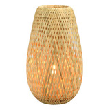 Lampwell Bamoo - Lámpara De Mesa De Bambú Para Sala De Estar