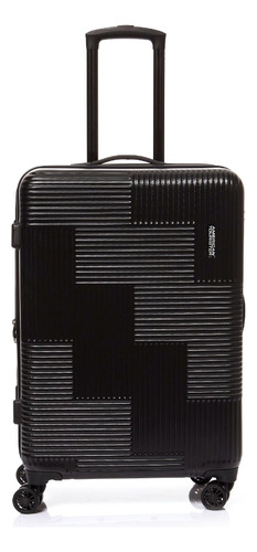 Mala De Viagem Cuiabá M Preta American Tourister Cor Preto Lisa