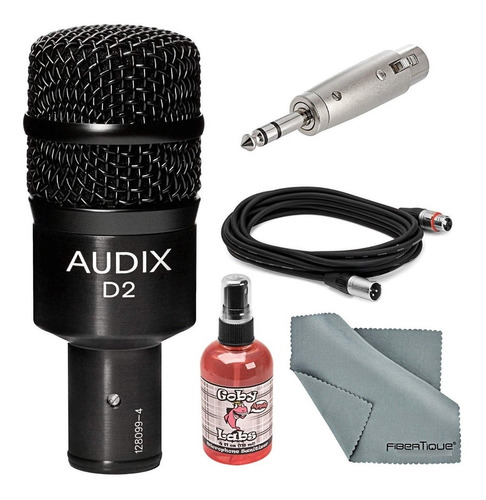 Audix D2 Dinámico Micrófono Para Instrumentos Bundle Con Ada