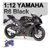 Yamaha R6 1:12 Miniatura Metal Moto Con Base