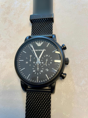 Reloj Emporio Armani Luigi Negro Mate Hombre 100% Original