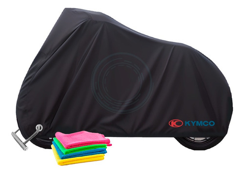 Cobertor Impermeable Moto Scooter Kymco + 4 Paños Microfibra