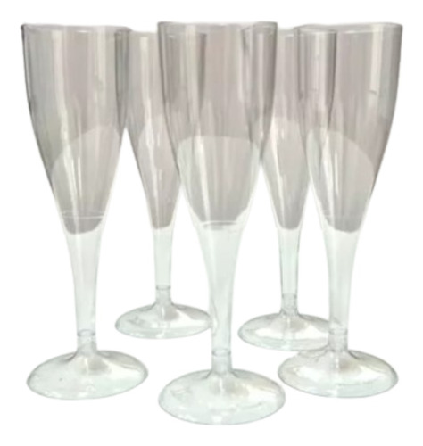 Copa Champagne Plastica Descartable Cristal X6u Koval 