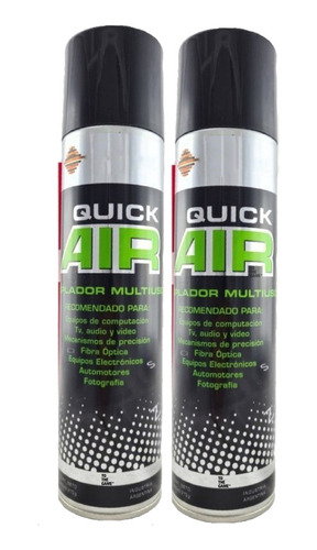 Aire Comprimido Aerosol 400ml Pack X2 Limpia Pc Gamer Notebo