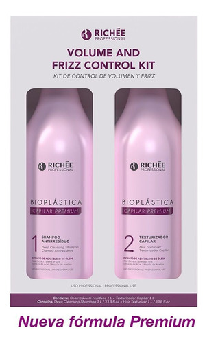 Kit Alisado Bioplastica Capilar Richee Professional 1000ml