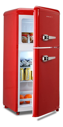 Refrigerador Compacto Retro; 3.5 Cu Ft; Anukis, Rojo