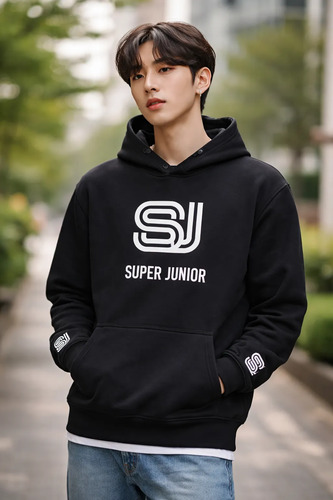 Sudadera Super Junior Estilo Hoodie Kpop Felpa Suave Premium