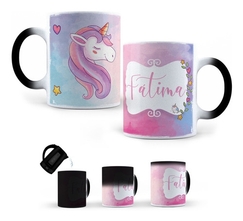 Taza Mágica Unicornio Personalizada