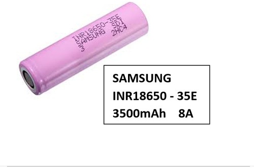 1 X Batería De Litio 18650 Samsung Polo + Plano 3.7v 3500mah