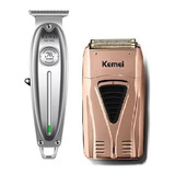 Kit Kemei Patillera 70 Años + Afeitadora Shaver Rose 3384