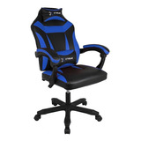 Cadeira De Escritório Xtreme Gamer Ergonômica  Azul Com Estofado De Pu