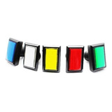 Pack 20 Piezas De Boton Rectangular Luminoso Varios Colores