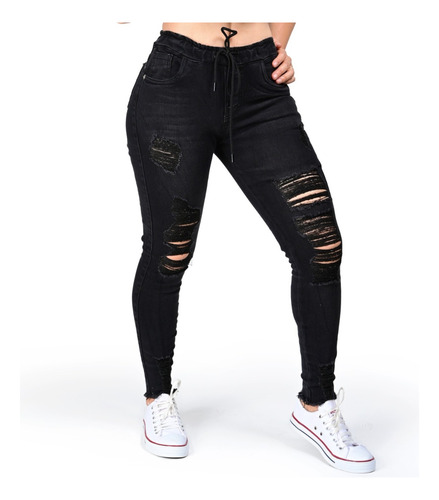 Pantalon Jogger Tipo Cargo Para Dama Con Stretch Itzi 459-2