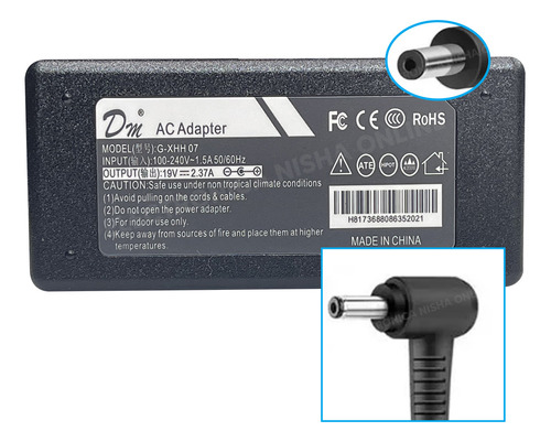 Cargador Asus 19v 2.37a 4.0 X 1.35mm 45w Alternativo 