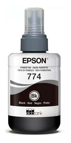 Botella De Tinta Epson T774 Original T774120 Negro