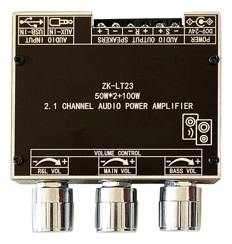 Placa Amplificadora De Potencia Bluetooth Zk-lt23 5.1, 50 W,