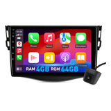 Estéreo 4+64g Carplay Para Toyota Rav4 2007-2012 Gps Rds Ahd