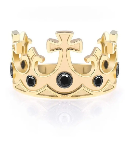 Anillo Corona Oro 10k Rey Abba Joyas