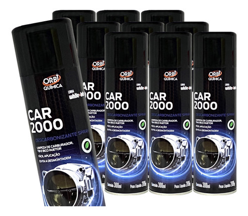 10 Descarbonizante Spray Limpa Bicos Carburador 300ml