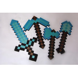 Combo Espada, Pico, Hacha Y Pala De Diamante Minecraft