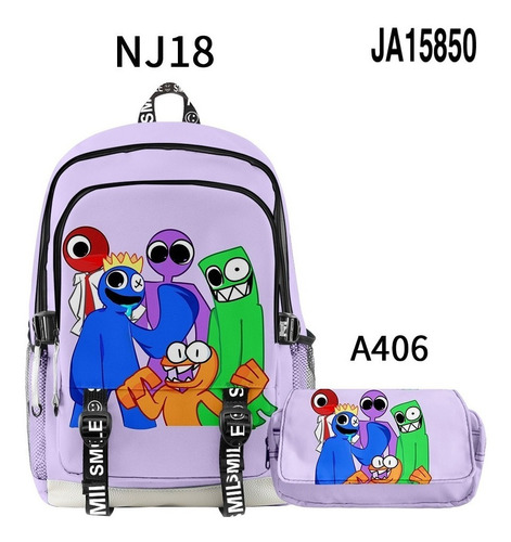 Wan Mochila Escolar Rainbow Friends De Game 3d Primary And