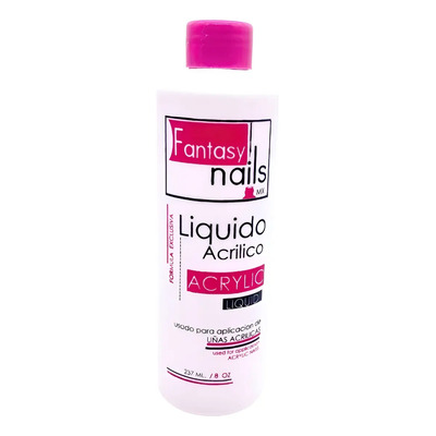 Liquido Acrilico Monomero Fantasy Nails 8 Oz Rosa