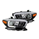 Toyota Tacoma 2016 2022 Faros Fondo Negro Drl 2017 2018 2019