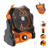 Ventilador De Camping Portátil Usb 7800mah Con Luz Led 