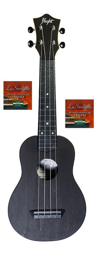 Ukulele Flight Tus35b + Els-uks Concierto Abs Con Funda Color Negro