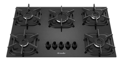 Fogão Cooktop 5 Bocas Mueller G5 -  À Gás - Preto - Bivolt