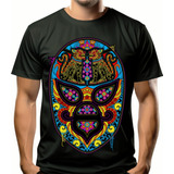 Playera Camiseta Máscara Luchador Jaguar Kutusos Tec Hilo 