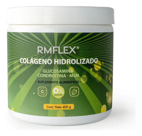 Colágeno Hidrolizado, Glucosamina, Condroitina 400g  Rmflex