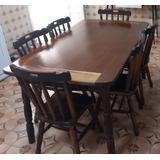 Conjunto Colonial Mesa Com 6 Cadeiras + Armário Para Cozinha