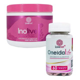 Kit Hormonal Oneida + Inolive Inositol Peso Menopausia Sabor Frutos Rojos