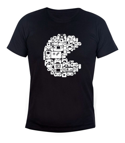 Remera Hombre Algodón Pac-man Hecho De Consolas Pacman