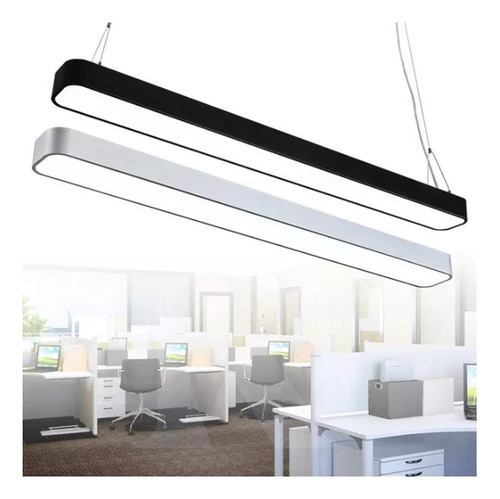 Lampara Led Colgante Moderna Deco Oficina 120cm*15cm 18w