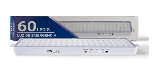 Luz De Emergencia 60 Leds Slim Batería Litio 220v Compacta