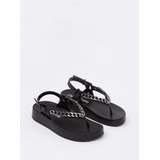 Sandalia Feminina Pepite Jolie Com Corrente Flatform Correia