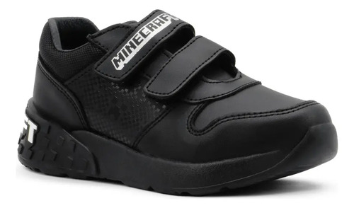 Tenis Escolar Para Niño Yuyin Minecraft Creeper Negro