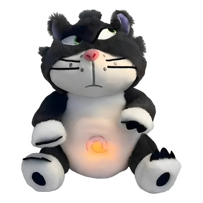 Peluche Camexuny Lucifer que Respira Gato Ansiedad 30cm Mediano | Meses sin interés